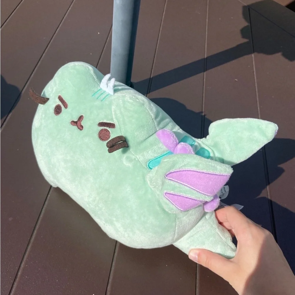 GUND Pusheen Dragonsheen Squeezer Wing Movement Stuffed Cat Dragon, Green - Picture 9 of 10